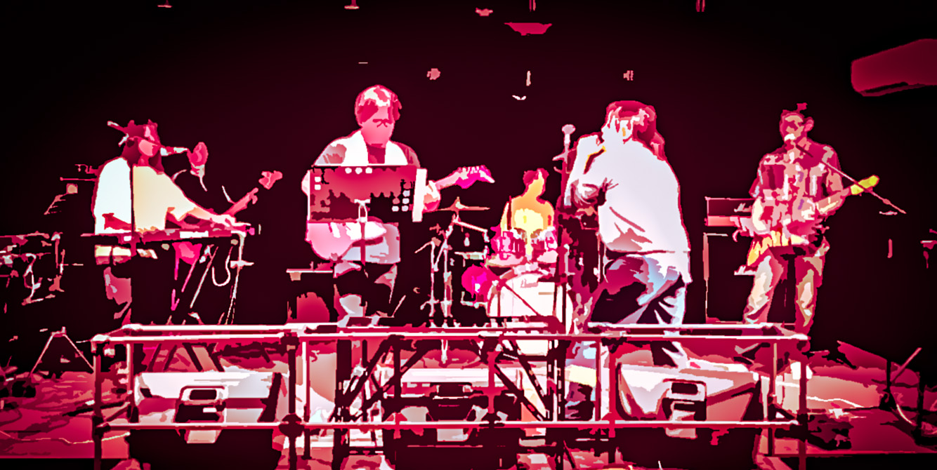 Band performing on stage